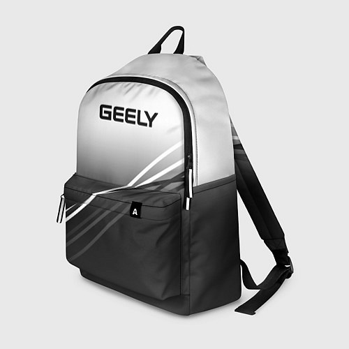 Рюкзак Geely градиент из белого в тёмный с полосами / 3D-принт – фото 1