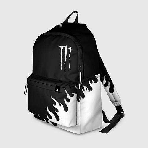 Рюкзак Monster energy белый огонь / 3D-принт – фото 1