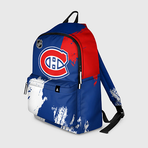 Рюкзак Монреаль Канадиенс - брызги краски / 3D-принт – фото 1