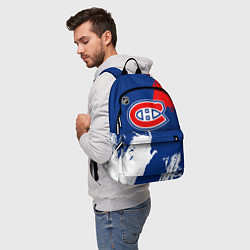Рюкзак Монреаль Канадиенс - брызги краски, цвет: 3D-принт — фото 2