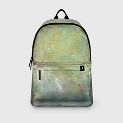 Рюкзак Абстракция - white waves on green background, цвет: 3D-принт — фото 2