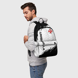 Рюкзак Амбрелла - белые соты, цвет: 3D-принт — фото 2