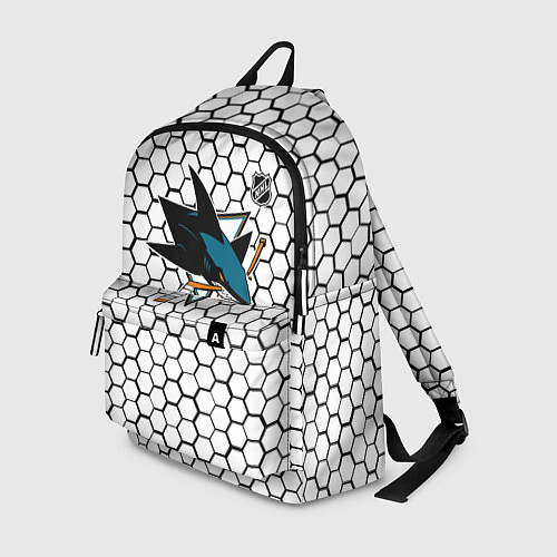 Рюкзак Сан Хосе Шаркс - белые плиты / 3D-принт – фото 1