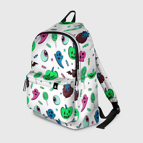 Рюкзак Halloween light green pumpkin - паттерн / 3D-принт – фото 1