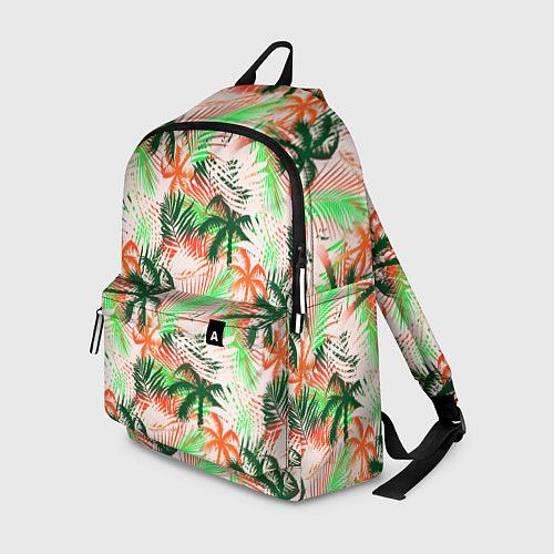 Рюкзак Palm green pink / 3D-принт – фото 1