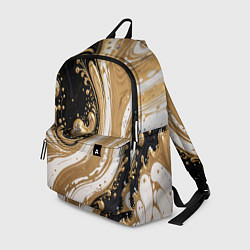 Рюкзак Черный агат и жидкое золото, цвет: 3D-принт