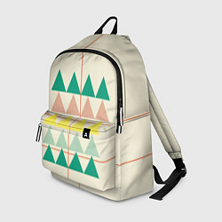 Рюкзак Абстрактный лес пирамидки с однотоном, цвет: 3D-принт