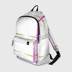 Рюкзак Color white pink yellow stripes, цвет: 3D-принт