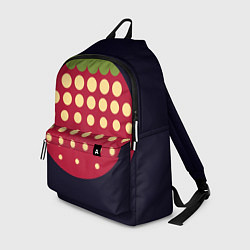 Рюкзак Big strawberry russian black, цвет: 3D-принт