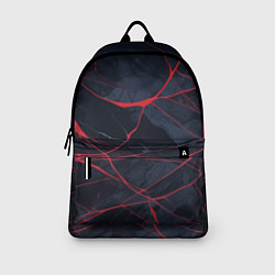 Рюкзак Мраморные узоры из переплетений красных линий, цвет: 3D-принт — фото 2