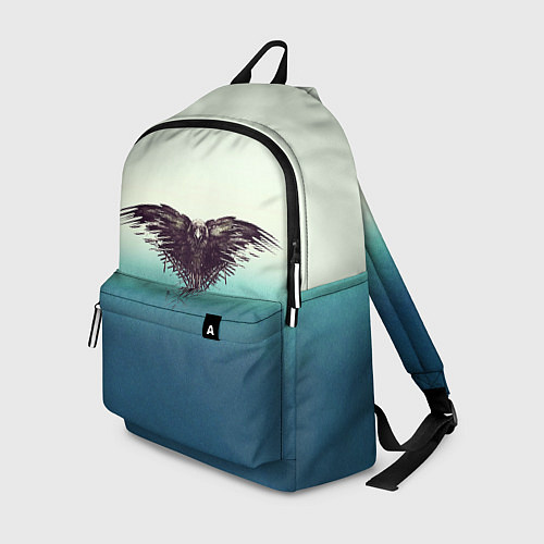 Рюкзак Черный ворон - градиент / 3D-принт – фото 1