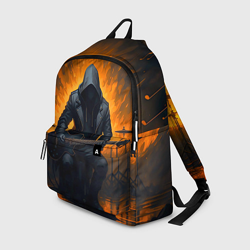 Рюкзак Гитарист играющий в пламени / 3D-принт – фото 1