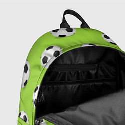 Рюкзак Футбольные мячи на зеленом, цвет: 3D-принт — фото 2