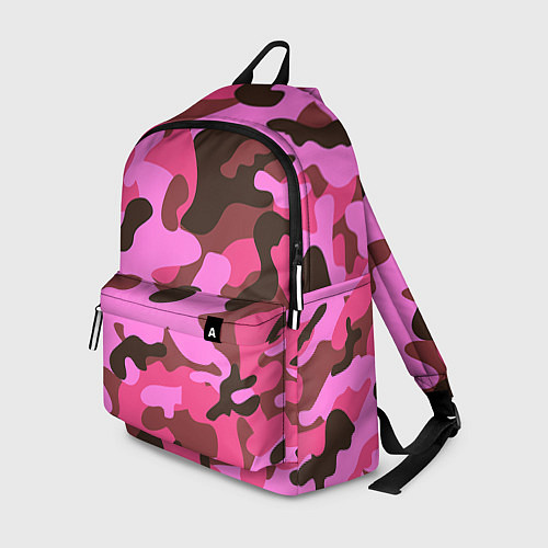 Рюкзак Камуфляж: розовый/коричневый / 3D-принт – фото 1