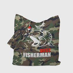 Сумка-шопер Best fisherman, цвет: 3D-принт