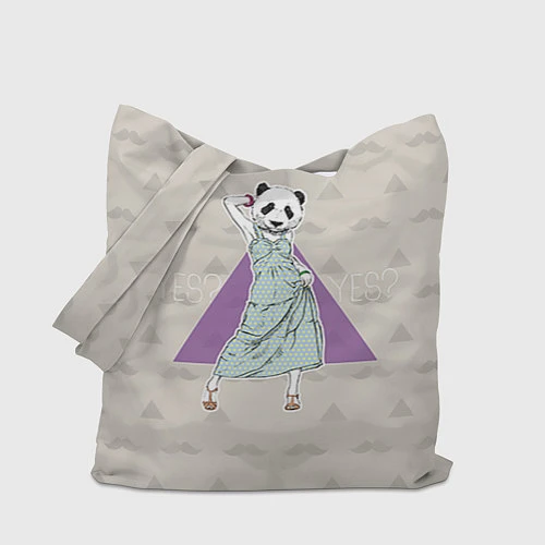 Сумка-шоппер Panda Girl: yes yes? / 3D-принт – фото 1