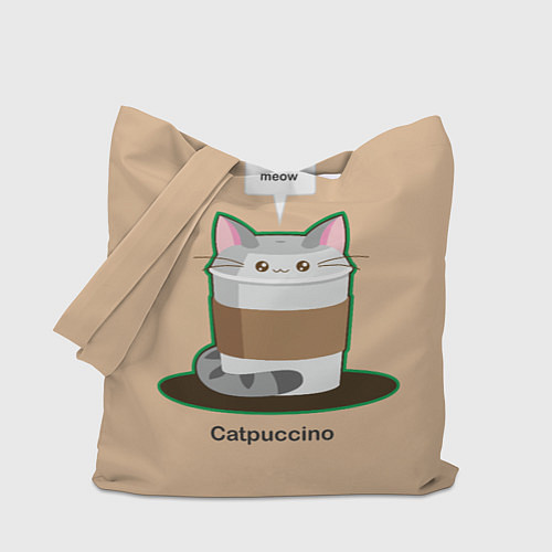 Сумка-шоппер Catpuccino / 3D-принт – фото 1