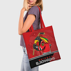 Сумка-шопер Chicago Blackhawks, цвет: 3D-принт — фото 2