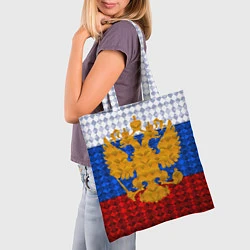 Сумка-шопер Россия: полигоны, цвет: 3D-принт — фото 2