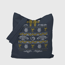 Сумка-шопер Новогодний свитер Чужой, цвет: 3D-принт