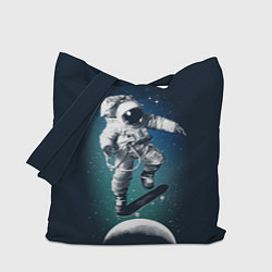 Сумка-шопер Космический скейтбординг, цвет: 3D-принт