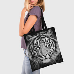 Сумка-шопер Мордочка тигра, цвет: 3D-принт — фото 2