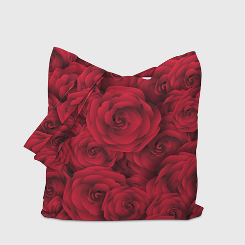 Сумка-шоппер Красные розы / 3D-принт – фото 1