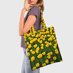 Сумка-шопер Жёлтые тюльпаны, цвет: 3D-принт — фото 2