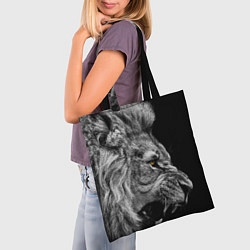 Сумка-шопер Оскал льва, цвет: 3D-принт — фото 2