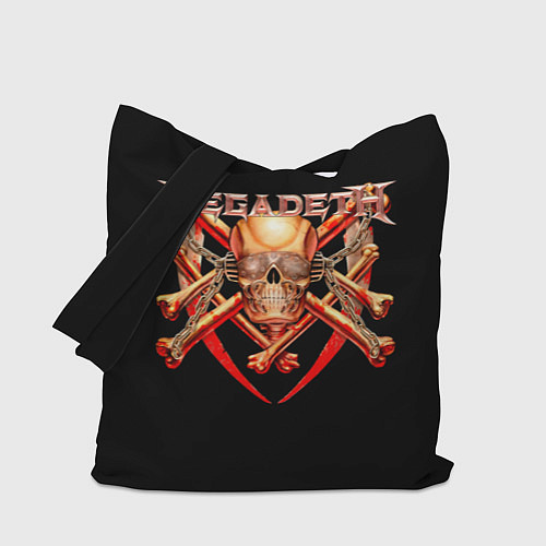 Сумка-шоппер Megadeth: Gold Skull / 3D-принт – фото 1