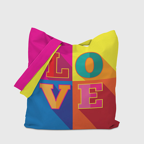 Сумка-шоппер Love three-dimensional letters / 3D-принт – фото 1