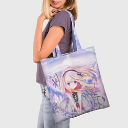 Сумка-шопер Anime angel in clouds, цвет: 3D-принт — фото 2