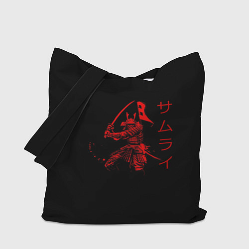 Сумка-шоппер Японские иероглифы - самурай / 3D-принт – фото 1