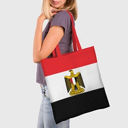 Сумка-шопер Флаг и герб Египта, цвет: 3D-принт — фото 2