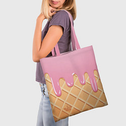 Сумка-шопер Мороженое Black Milk, цвет: 3D-принт — фото 2