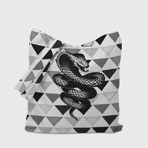 Сумка-шоппер Snake Geometric / 3D-принт – фото 1