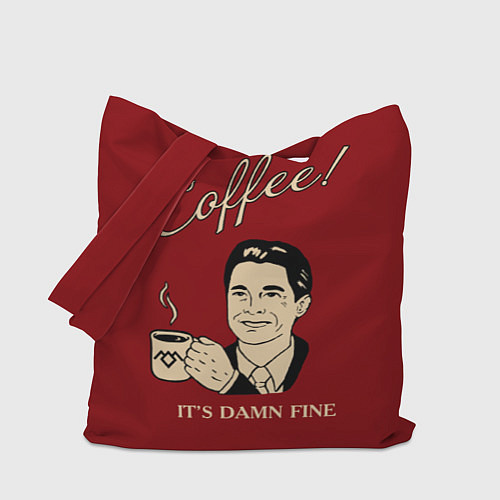 Сумка-шоппер Coffee: it's damn fine / 3D-принт – фото 1