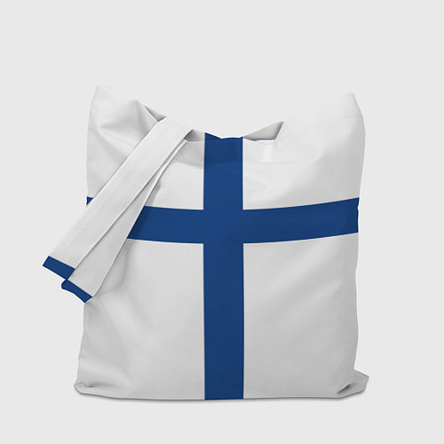 Сумка-шоппер Флаг Финляндии / 3D-принт – фото 1