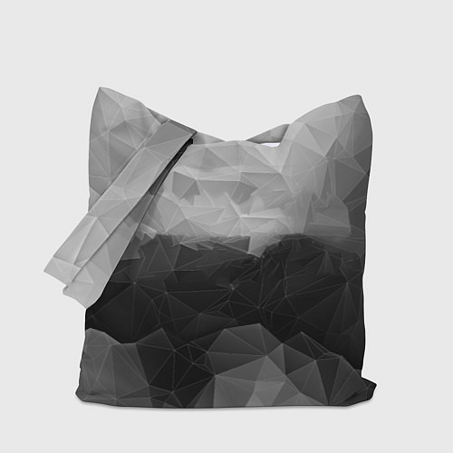 Сумка-шоппер Polygon gray / 3D-принт – фото 1