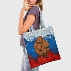 Сумка-шопер Русский медведь, цвет: 3D-принт — фото 2