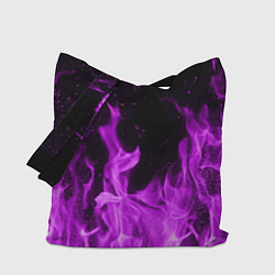 Сумка-шопер Фиолетовый огонь, цвет: 3D-принт