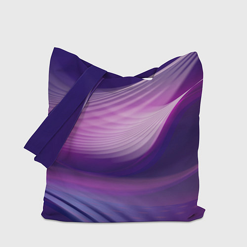 Сумка-шоппер Фиолетовые Волны / 3D-принт – фото 1