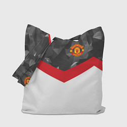 Сумка-шопер Man United FC: Grey Polygons, цвет: 3D-принт