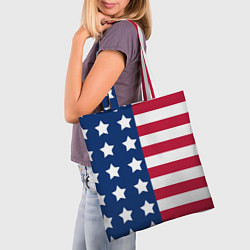 Сумка-шопер USA Flag, цвет: 3D-принт — фото 2