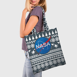 Сумка-шопер NASA: New Year, цвет: 3D-принт — фото 2