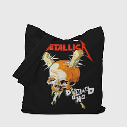 Сумка-шопер Metallica - orange skull, цвет: 3D-принт