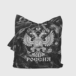 Сумка-шопер Россия: Серый мотив, цвет: 3D-принт