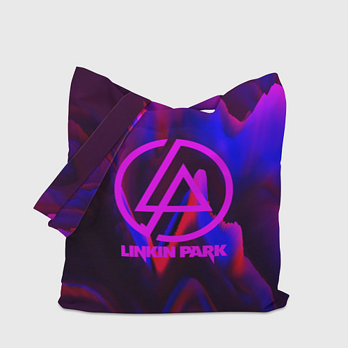 Сумка-шоппер Linkin Park: Violet Neon / 3D-принт – фото 1