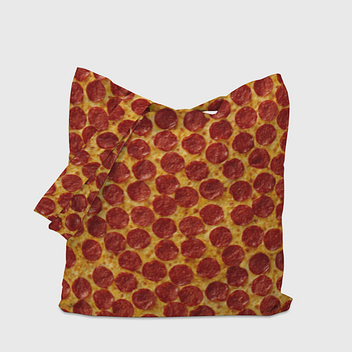 Сумка-шоппер Пицца пепперони / 3D-принт – фото 1