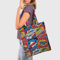 Сумка-шопер Pop art pattern, цвет: 3D-принт — фото 2